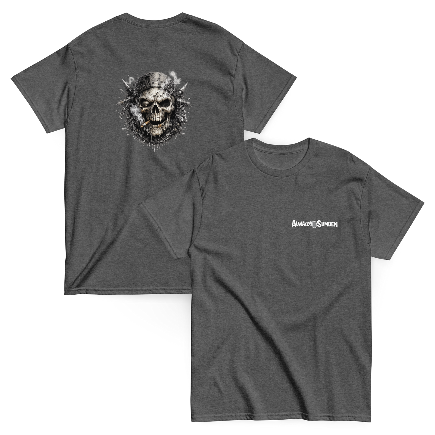 Classic Alwayz Sumden Skull T-Shirt Dark