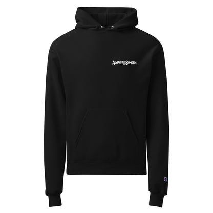 Alwayz Sumden classic logo with toilet paper roll black unisex champion hoodie with a logo on the chest 