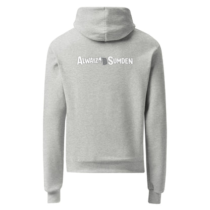 Alwayz Sumden classic logo with toilet paper roll gray unisex hoodie with a logo on the chest 