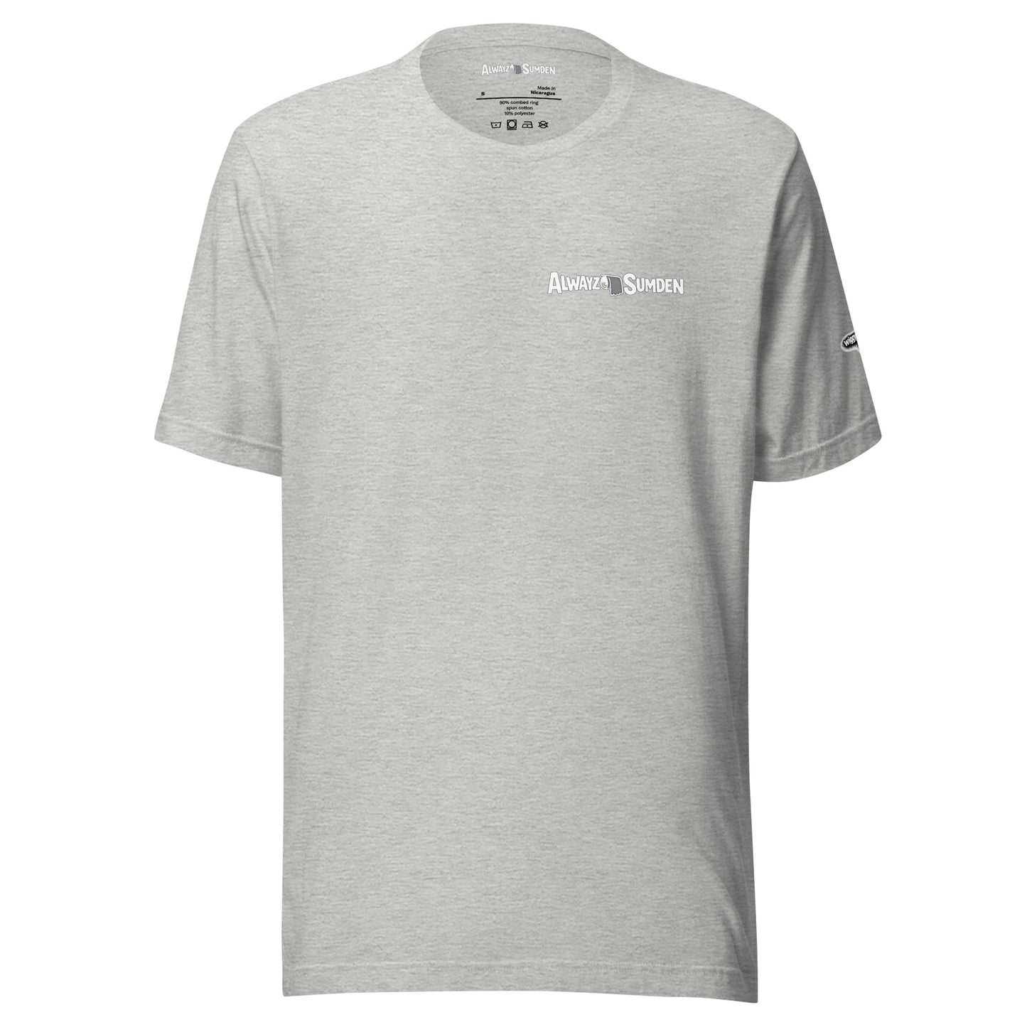 Alwayz Sumden classic logo with toilet paper roll gray t-shirt with a logo on the chest 