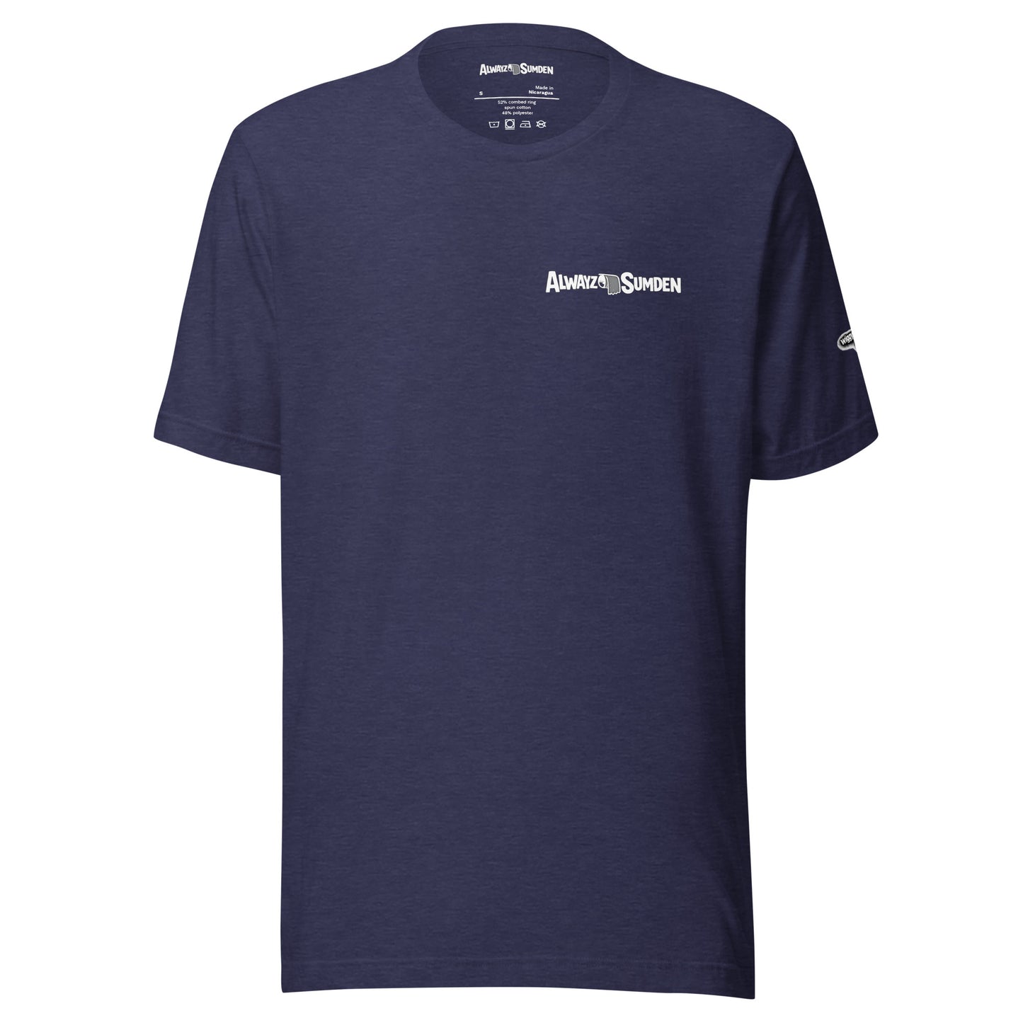 Alwayz Sumden classic logo with toilet paper roll navy t-shirt with a logo on the chest 