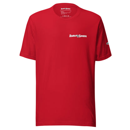 Alwayz Sumden classic logo with toilet paper roll red t-shirt with a logo on the chest 