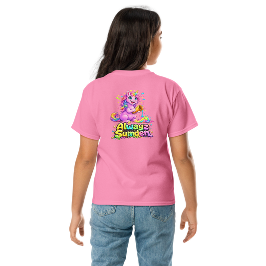 Youth Chaos Unicorn Back Print T-Shirt